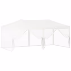 vidaXL Folding Party Tent with Sidewalls Pavilion Marquee Multi Colours/Sizes - white - Additional view 5