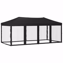 vidaXL Folding Party Tent with Sidewalls Pavilion Marquee Multi Colours/Sizes - black