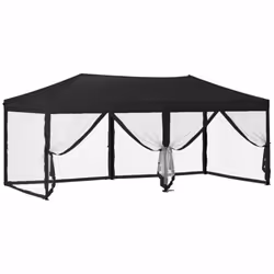 vidaXL Folding Party Tent with Sidewalls Pavilion Marquee Multi Colours/Sizes - black - Additional view 5