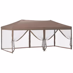 vidaXL Folding Party Tent with Sidewalls Pavilion Marquee Multi Colours/Sizes - taupe - Additional view 5