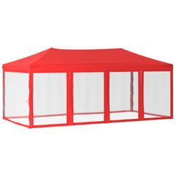 vidaXL Folding Party Tent with Sidewalls Pavilion Marquee Multi Colours/Sizes - red