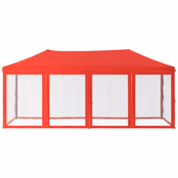 vidaXL Folding Party Tent with Sidewalls Pavilion Marquee Multi Colours/Sizes - red