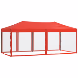 vidaXL Folding Party Tent with Sidewalls Pavilion Marquee Multi Colours/Sizes - red - Additional view 4