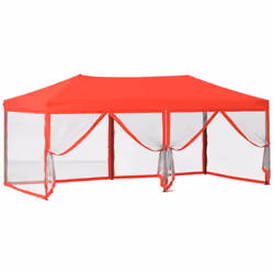 vidaXL Folding Party Tent with Sidewalls Pavilion Marquee Multi Colours/Sizes - red - Additional view 5