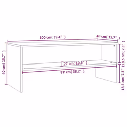 vidaXL TV Cabinet TV Media Hifi TV Stand TV Unit Sideboard Engineered Wood - smoked oak - Additional view 4