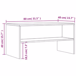 vidaXL TV Cabinet TV Unit Storage Cabinet Entertainment Centre Engineered Wood - smoked oak - Additional view 8