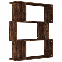 vidaXL Book Cabinet/Room Divider Engineered Wood Home Stand Multi Colours - Smoked oak