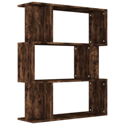 vidaXL Book Cabinet/Room Divider Engineered Wood Home Stand Multi Colours - Smoked oak