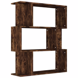 vidaXL Book Cabinet/Room Divider Engineered Wood Home Stand Multi Colours - Smoked oak