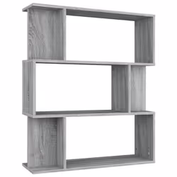vidaXL Book Cabinet/Room Divider Engineered Wood Home Stand Multi Colours - Grey sonoma