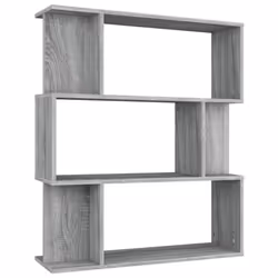 vidaXL Book Cabinet/Room Divider Engineered Wood Home Stand Multi Colours - Grey sonoma