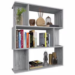 vidaXL Book Cabinet/Room Divider Engineered Wood Home Stand Multi Colours - Grey sonoma - Additional view 6