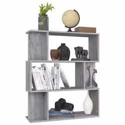 vidaXL Book Cabinet/Room Divider Engineered Wood Home Stand Multi Colours - Grey sonoma - Additional view 7