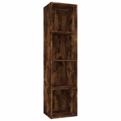 vidaXL Book Cabinet/TV Cabinet Engineered Wood Highboard Cupboard Bookshelf - Smoked oak - Additional view 8