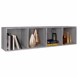 vidaXL Book Cabinet/TV Cabinet Engineered Wood Highboard Cupboard Bookshelf - Grey sonoma - Additional view 10