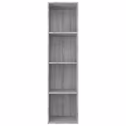 vidaXL Book Cabinet/TV Cabinet Engineered Wood Highboard Cupboard Bookshelf - Grey sonoma - Additional view 3