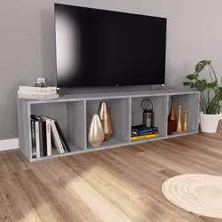 vidaXL Book Cabinet/TV Cabinet Engineered Wood Highboard Cupboard Bookshelf - Grey sonoma - Additional view 8