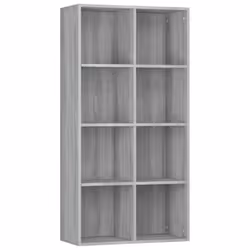 vidaXL Book Cabinet/TV Cabinet Engineered Wood Highboard Cupboard Bookshelf - Grey sonoma