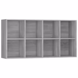 vidaXL Book Cabinet/TV Cabinet Engineered Wood Highboard Cupboard Bookshelf - Grey sonoma - Additional view 5