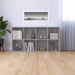 vidaXL Book Cabinet/TV Cabinet Engineered Wood Highboard Cupboard Bookshelf - Grey sonoma - Additional view 7