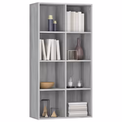 vidaXL Book Cabinet/TV Cabinet Engineered Wood Highboard Cupboard Bookshelf - Grey sonoma - Additional view 8