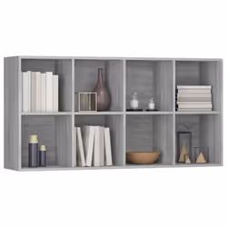 vidaXL Book Cabinet/TV Cabinet Engineered Wood Highboard Cupboard Bookshelf - Grey sonoma - Additional view 9