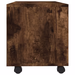 vidaXL TV Cabinet & Castors 4 Open Compartments Engineered Wood Multi Colours - smoked oak - Additional view 4