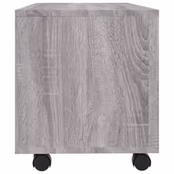 vidaXL TV Cabinet & Castors 4 Open Compartments Engineered Wood Multi Colours - grey sonoma - Additional view 3