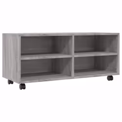 vidaXL TV Cabinet & Castors 4 Open Compartments Engineered Wood Multi Colours - grey sonoma - Additional view 6
