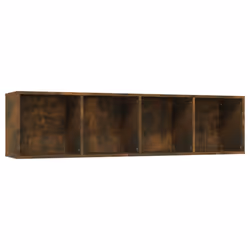 vidaXL Book Cabinet/TV Cabinet Living Room Wall Shelf Book Stand Wall Rack - Smoked oak
