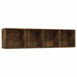 vidaXL Book Cabinet/TV Cabinet Living Room Wall Shelf Book Stand Wall Rack - Smoked oak