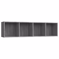 vidaXL Book Cabinet/TV Cabinet Living Room Wall Shelf Book Stand Wall Rack - Grey sonoma