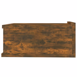 vidaXL Floating Nightstand Wall Bedside Cabinet Hanging Shelf Engineered Wood - Smoked oak, 1 - Additional view 8
