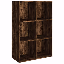 vidaXL Book Cabinet/TV Cabinet Engineered Wood Highboard Cupboard Bookshelf - Smoked oak - Additional view 2