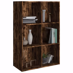 vidaXL Book Cabinet/TV Cabinet Engineered Wood Highboard Cupboard Bookshelf - Smoked oak - Additional view 3