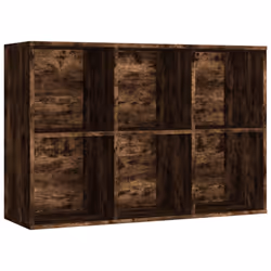 vidaXL Book Cabinet/TV Cabinet Engineered Wood Highboard Cupboard Bookshelf - Smoked oak - Additional view 9