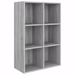 vidaXL Book Cabinet/TV Cabinet Engineered Wood Highboard Cupboard Bookshelf - Grey sonoma - Additional view 2