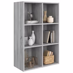 vidaXL Book Cabinet/TV Cabinet Engineered Wood Highboard Cupboard Bookshelf - Grey sonoma - Additional view 3