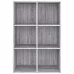 vidaXL Book Cabinet/TV Cabinet Engineered Wood Highboard Cupboard Bookshelf - Grey sonoma - Additional view 6
