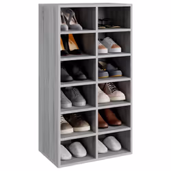 vidaXL Shoe Rack Entryway Shoe Shelf Cabinet Shoe Cupboard Engineered Wood - Grey sonoma - Additional view 2