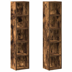 vidaXL CD Cabinet Storage Oraniser Shelf Cabinet Display Shelf Engineered Wood - Smoked oak