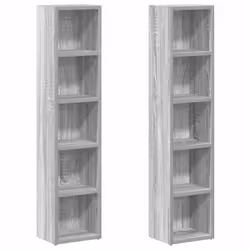 vidaXL CD Cabinet Storage Oraniser Shelf Cabinet Display Shelf Engineered Wood - Grey sonoma