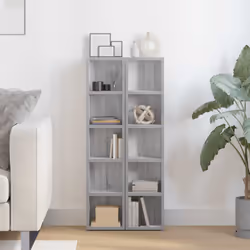 vidaXL CD Cabinet Storage Oraniser Shelf Cabinet Display Shelf Engineered Wood - Grey sonoma