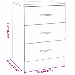 VidaXL 815323 nightstand/bedside table - Additional view 6