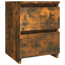vidaXL Bedside Cabinet Nightstand End Table Bed Side Table Engineered Wood - smoked oak, 1