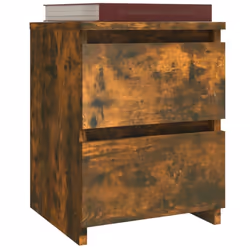 vidaXL Bedside Cabinet Nightstand End Table Bed Side Table Engineered Wood - smoked oak, 1 - Additional view 5