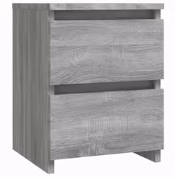 vidaXL Bedside Cabinet Nightstand End Table Bed Side Table Engineered Wood - grey sonoma, 1