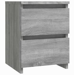 vidaXL Bedside Cabinet Nightstand End Table Bed Side Table Engineered Wood - grey sonoma, 1