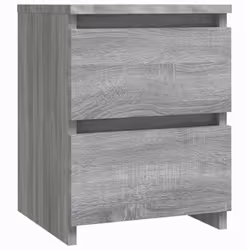 vidaXL Bedside Cabinet Nightstand End Table Bed Side Table Engineered Wood - grey sonoma, 1