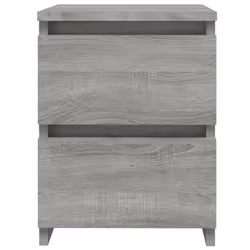 vidaXL Bedside Cabinet Nightstand End Table Bed Side Table Engineered Wood - grey sonoma, 1